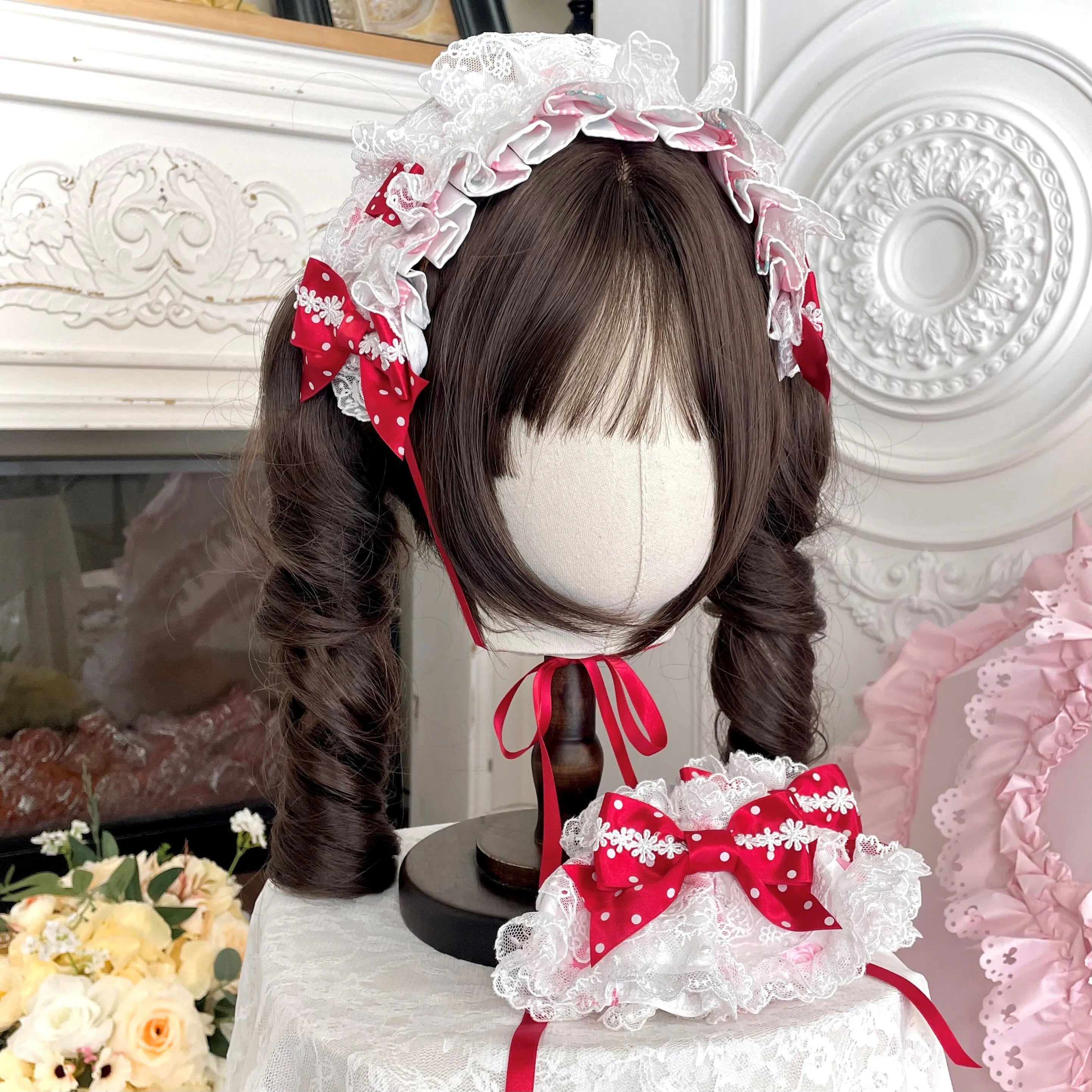 Deer Strawberry Garden Old-School Strawberry Print Lolita JSK Accessories