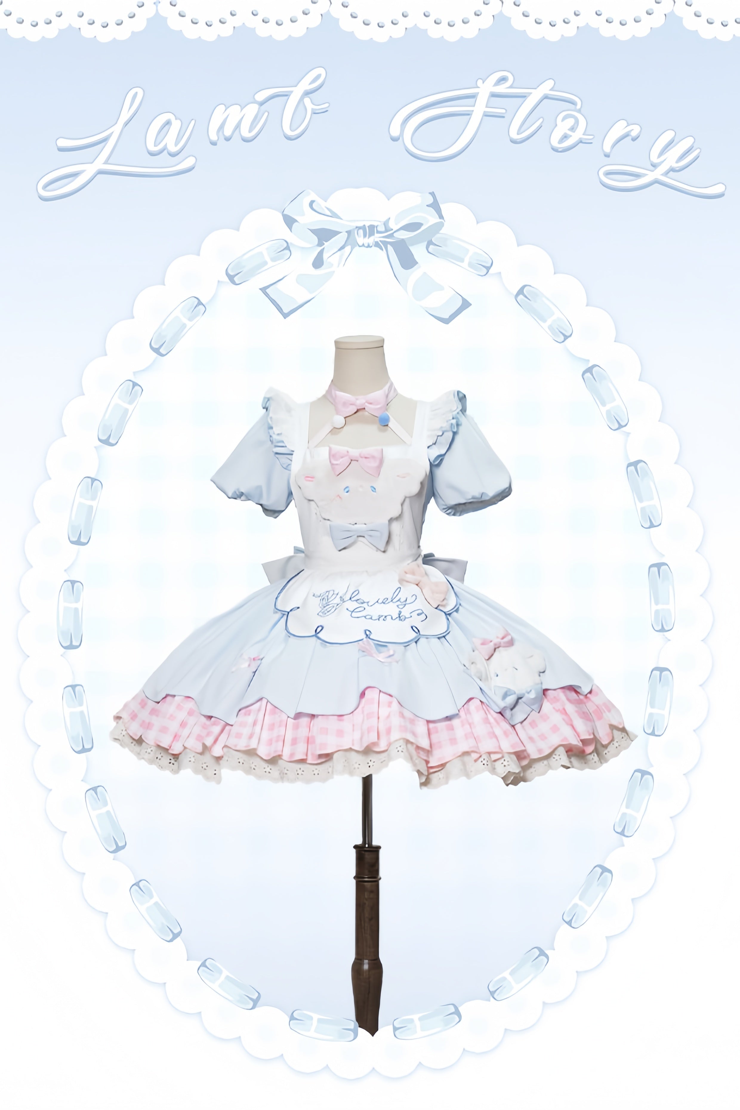 Baa Baa Story Lolita Puff Sleeve OP Dress