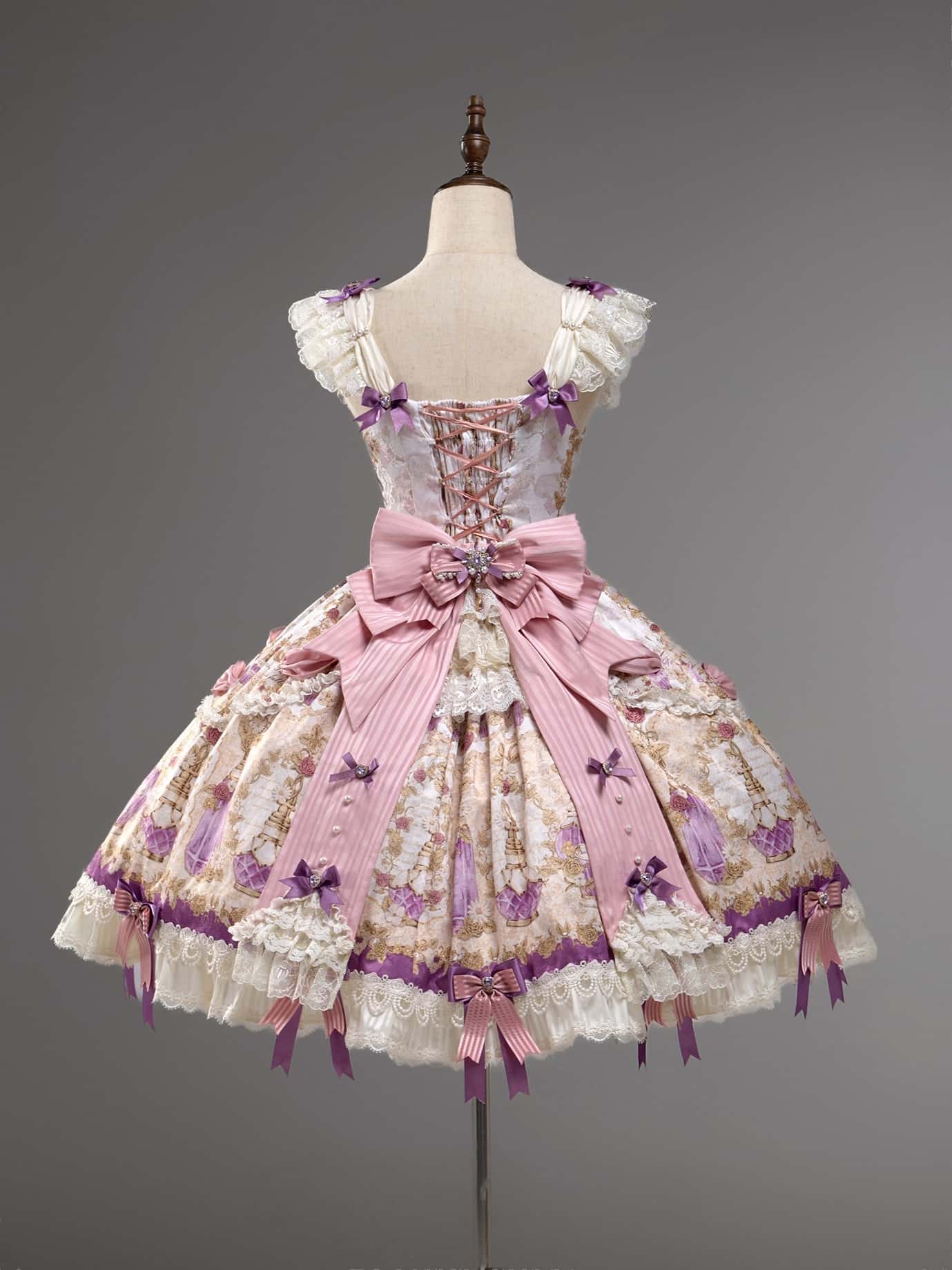 Antique Gem Fragrance Lolita Purple JSK Dress Set