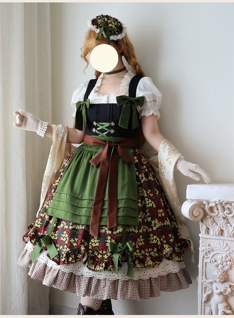 Blueberry Branches for the Woodland Bavarian Style Lolita JSK Dress