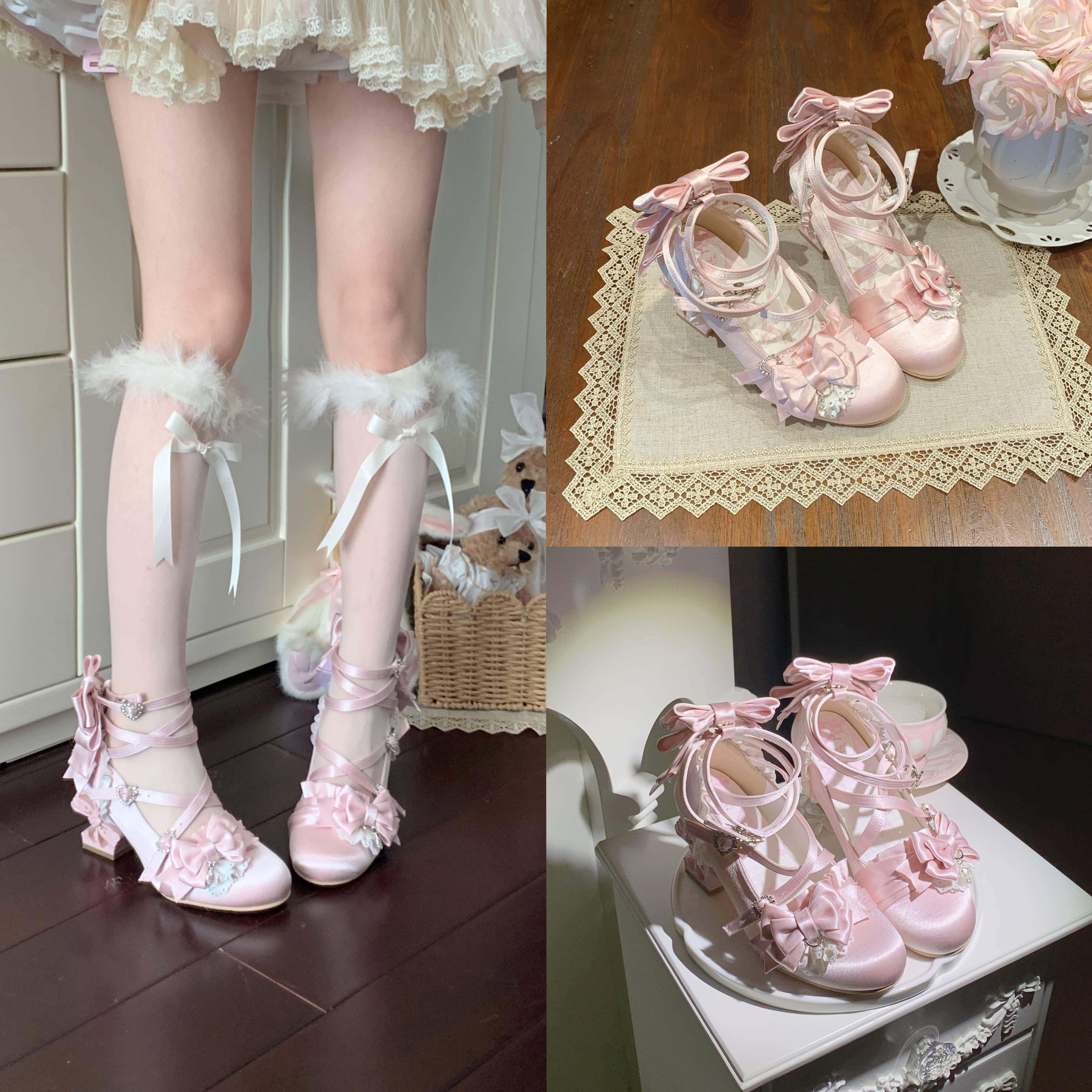 Knots Lolita Ballet Style Bridal Heels