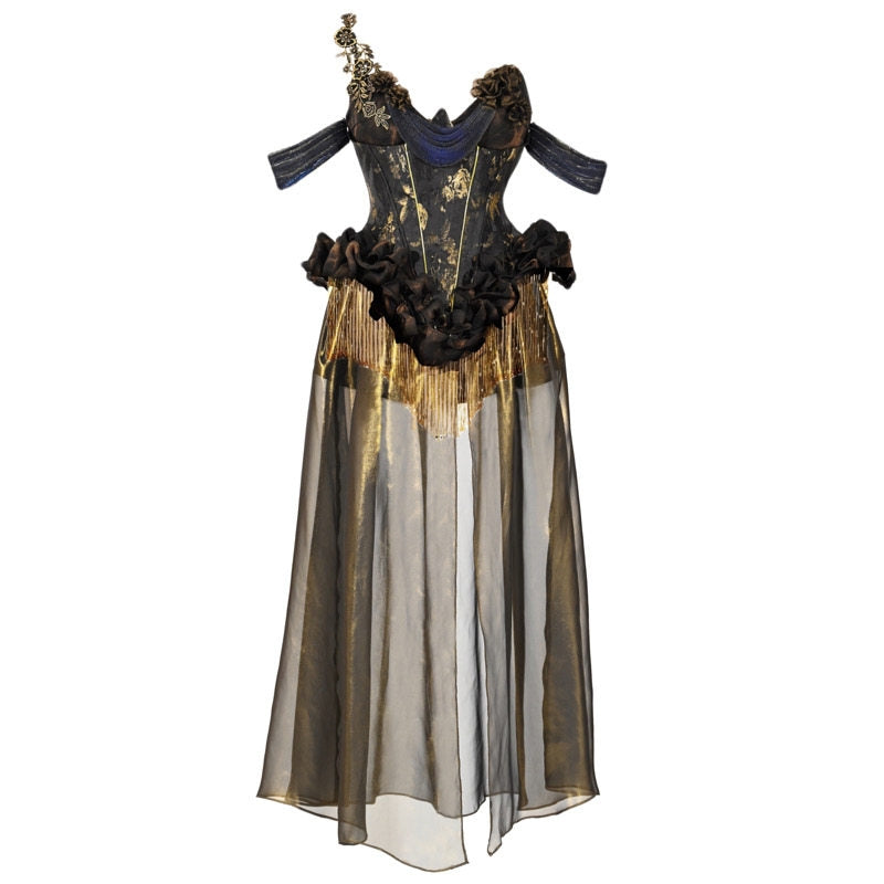 Lights Dusk Classic Boned Corset & Mermaid Skirt Set