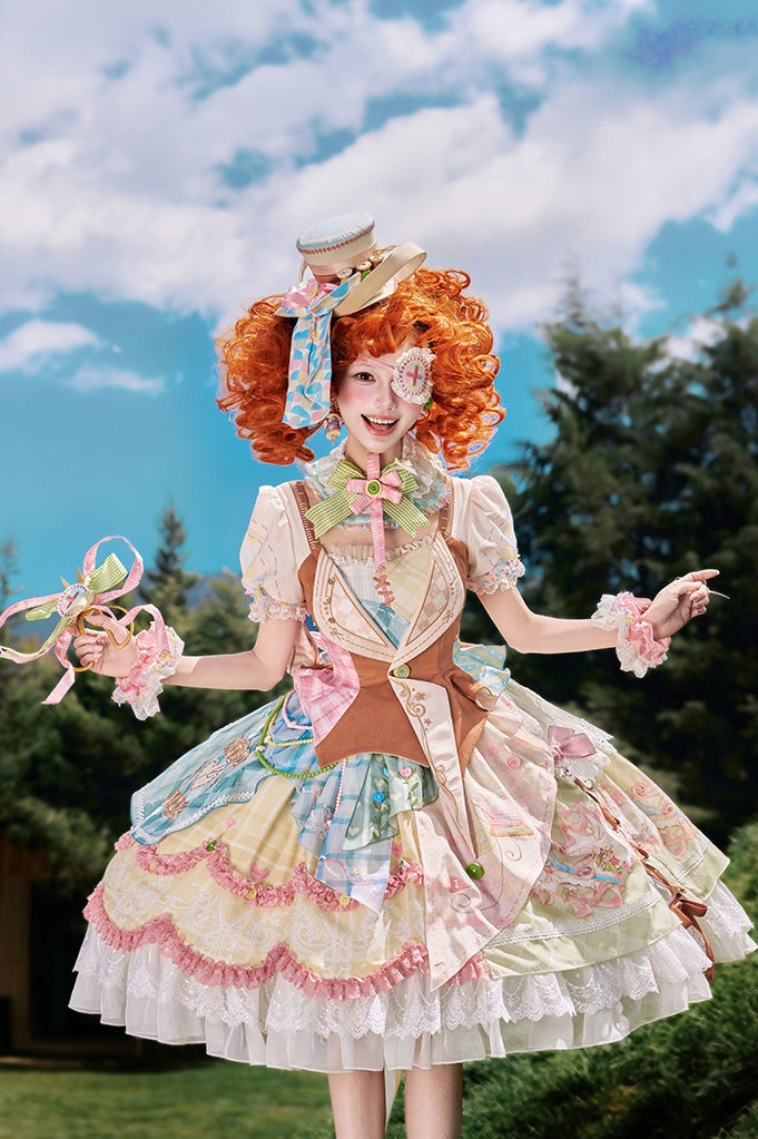Infinity Warmth Art of Tailoring Lolita Spliced OP Full Set