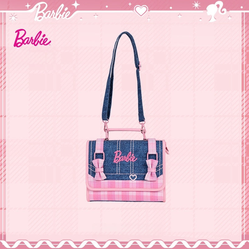 Dreamy Daydream x Barbie Collab Lolita Plaid Denim OP Dress