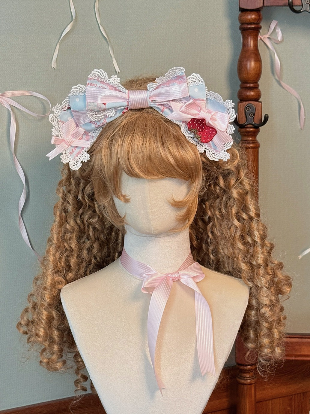 Strawberry Patissier Vintage‑Doll Aesthetic Lolita OP Dress