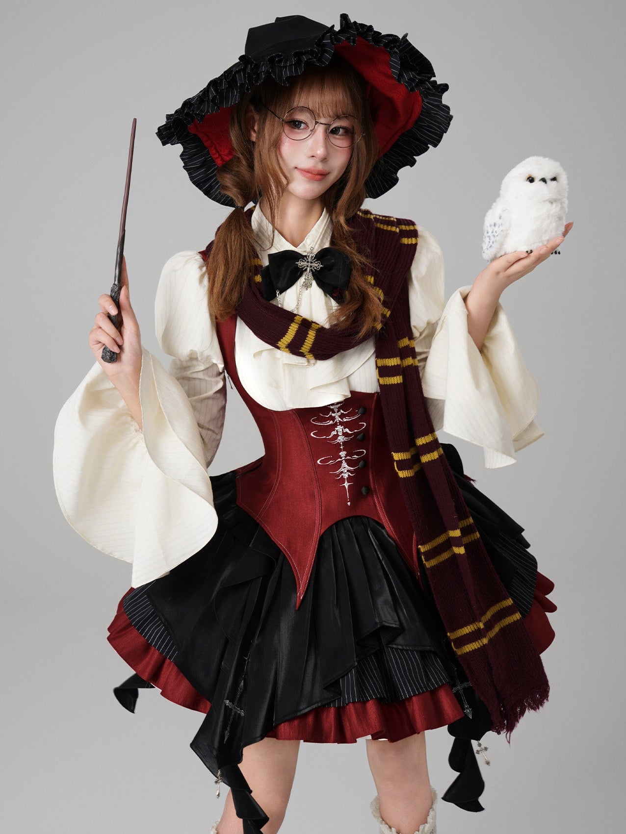 Upside-Down Curse Gothic Lolita Red Dress Set
