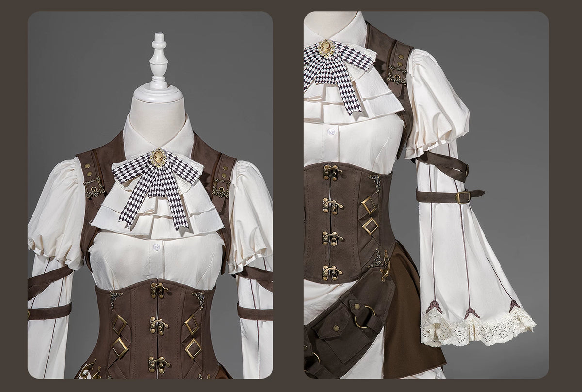 Time Vessel Vintage Gothic Pirate‑Style Lolita Set