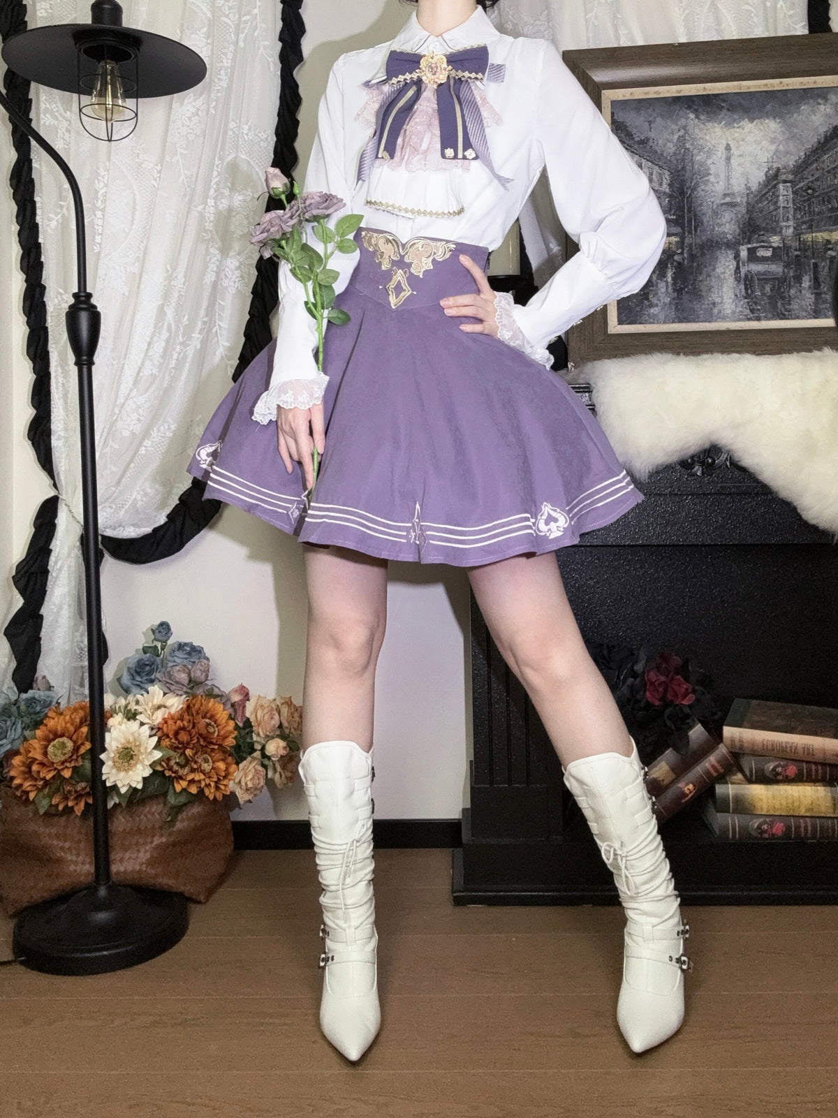 Halloween Knight Lolita European Palace Style Cape Set