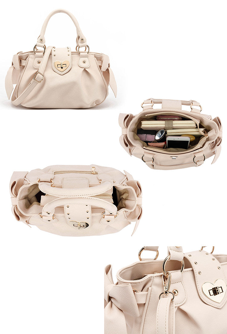 Export Japanese Style Bow Lolita Lolita Bow & Heart Handbag