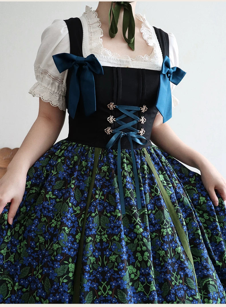 Blueberry Branches for the Woodland Bavarian Style Lolita JSK Dress