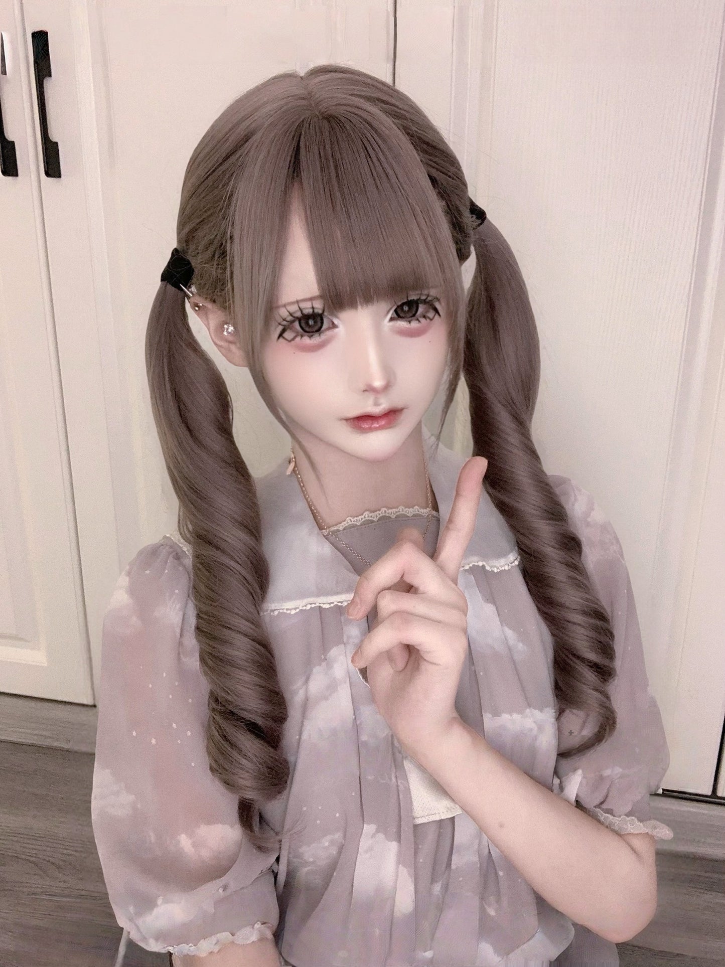 Lolita J-Fashion Kawaii Wavy Twin Tail Wig LE7035