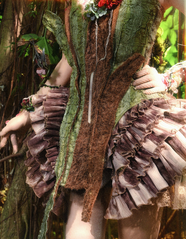 Forest Spirit Corset Mini Skirt Set