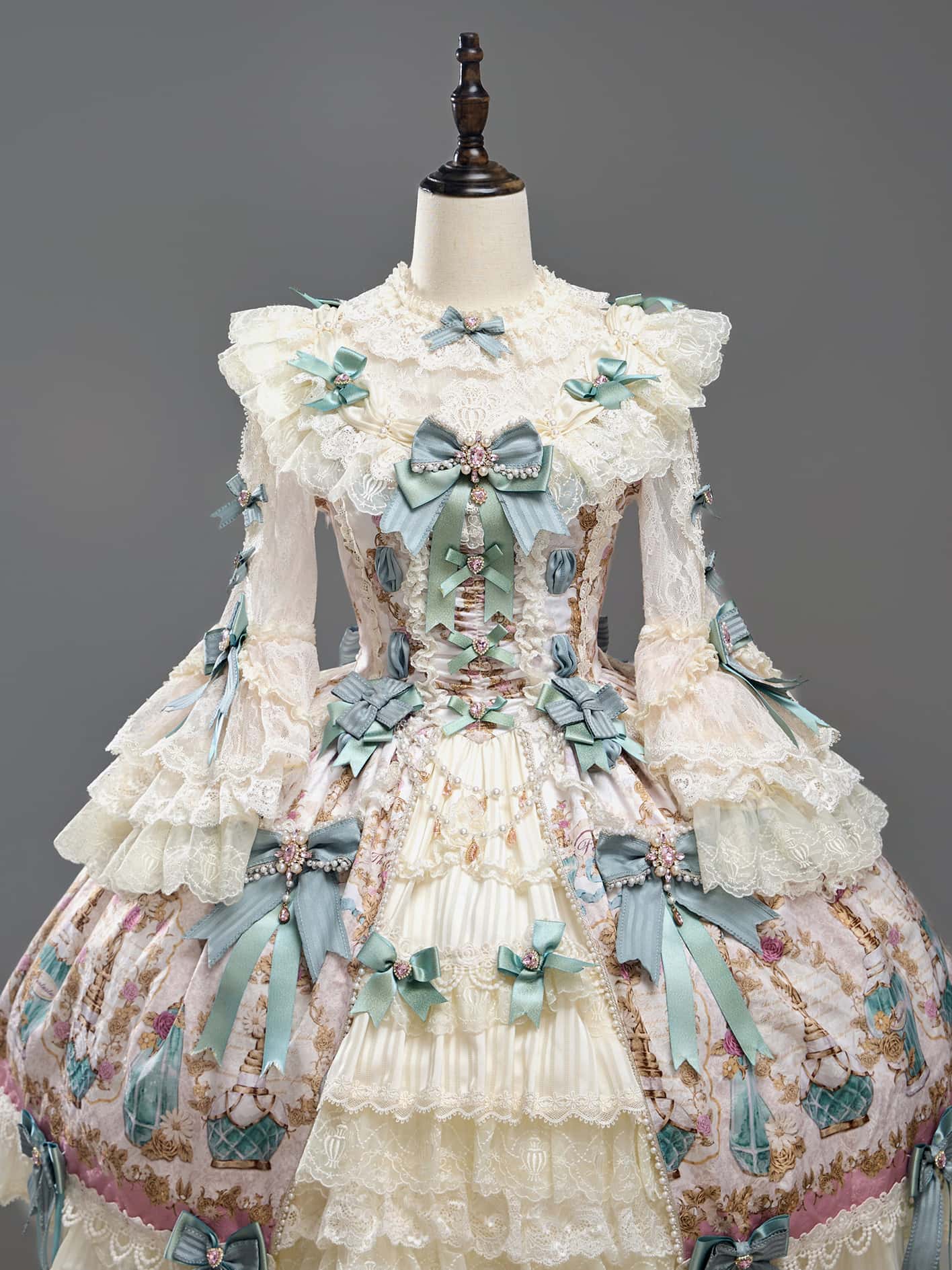 Antique Gem Fragrance Lolita Green JSK Dress Set