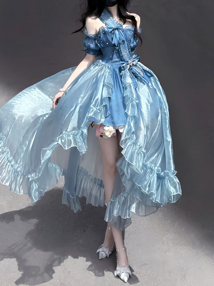 Lolita Blue Princess Dress Set LFD0021