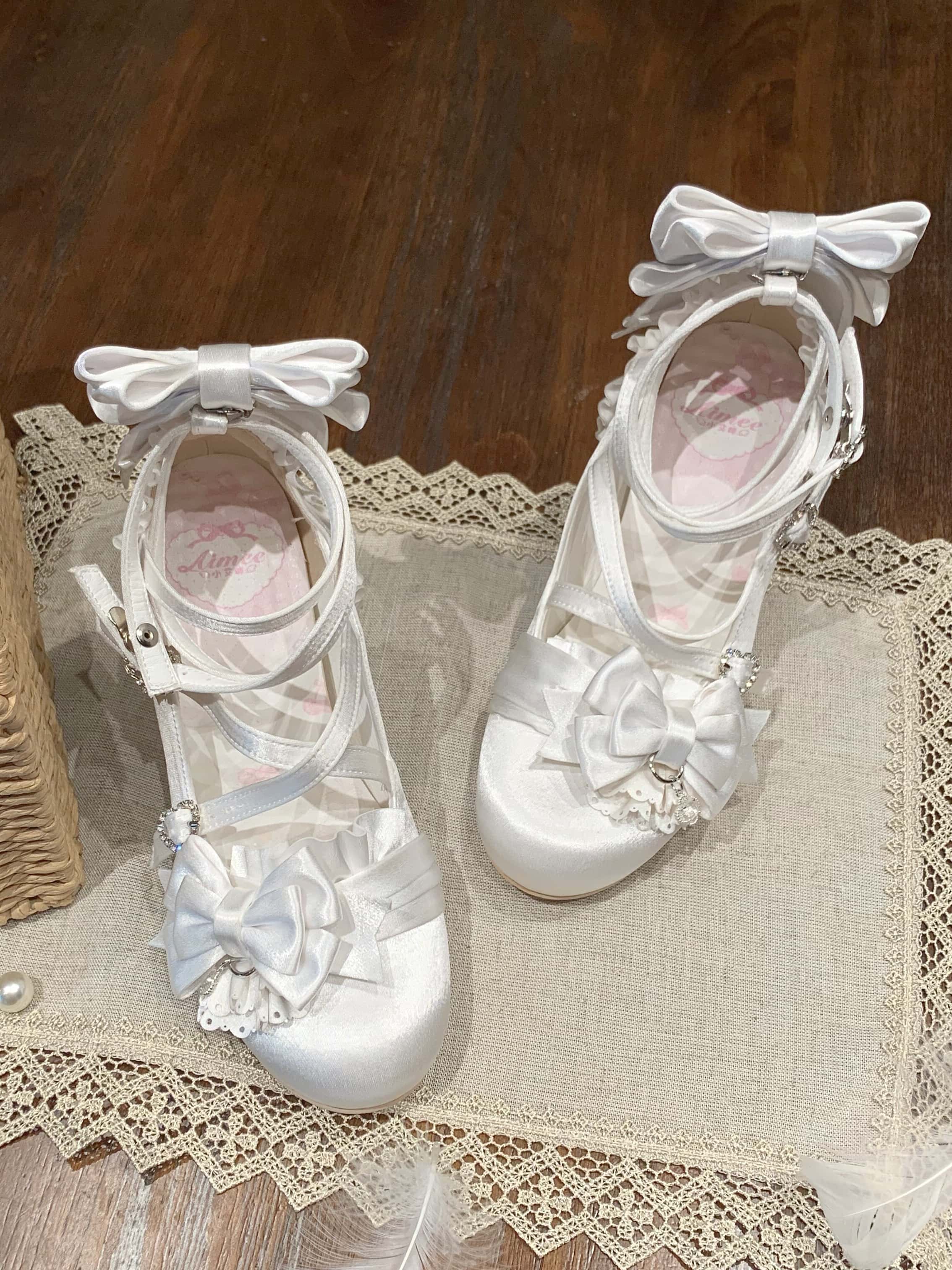 Knots Lolita Ballet Style Bridal Heels