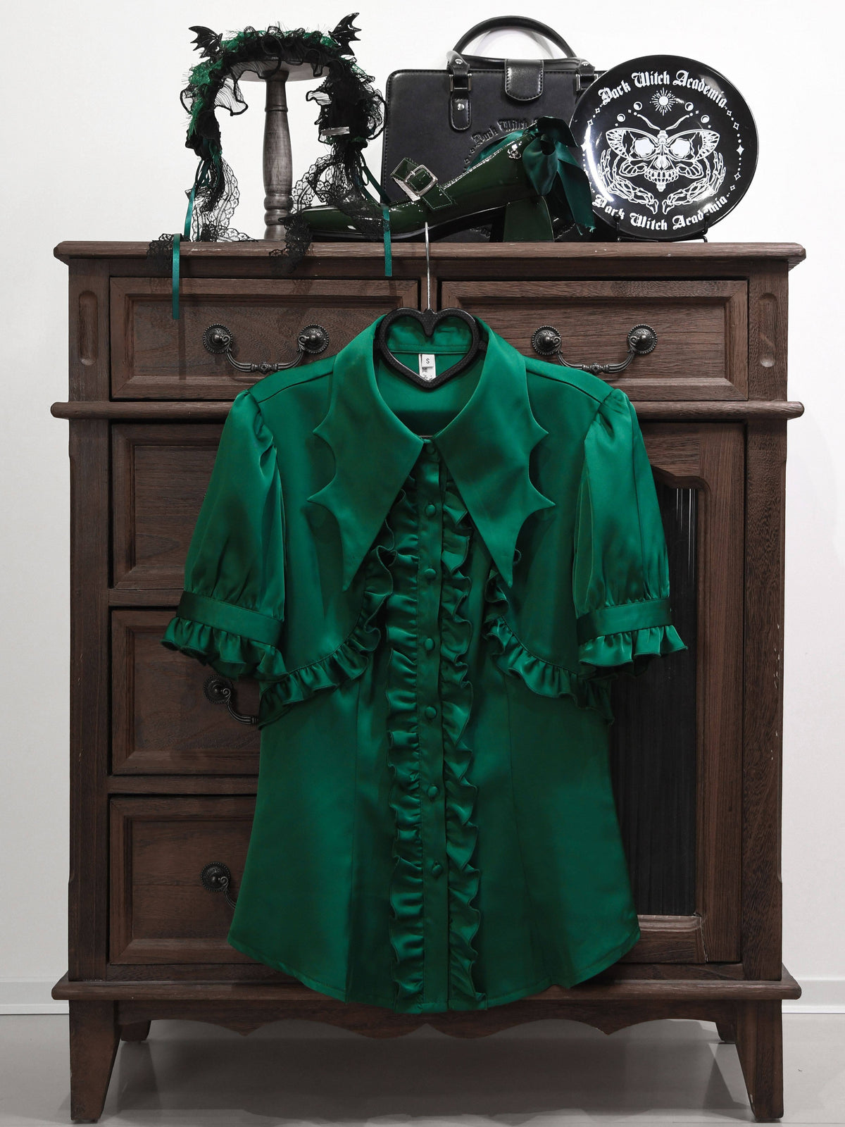 Blood Laboratory Green Skull Potion Print Gothic Lolita Long JSK