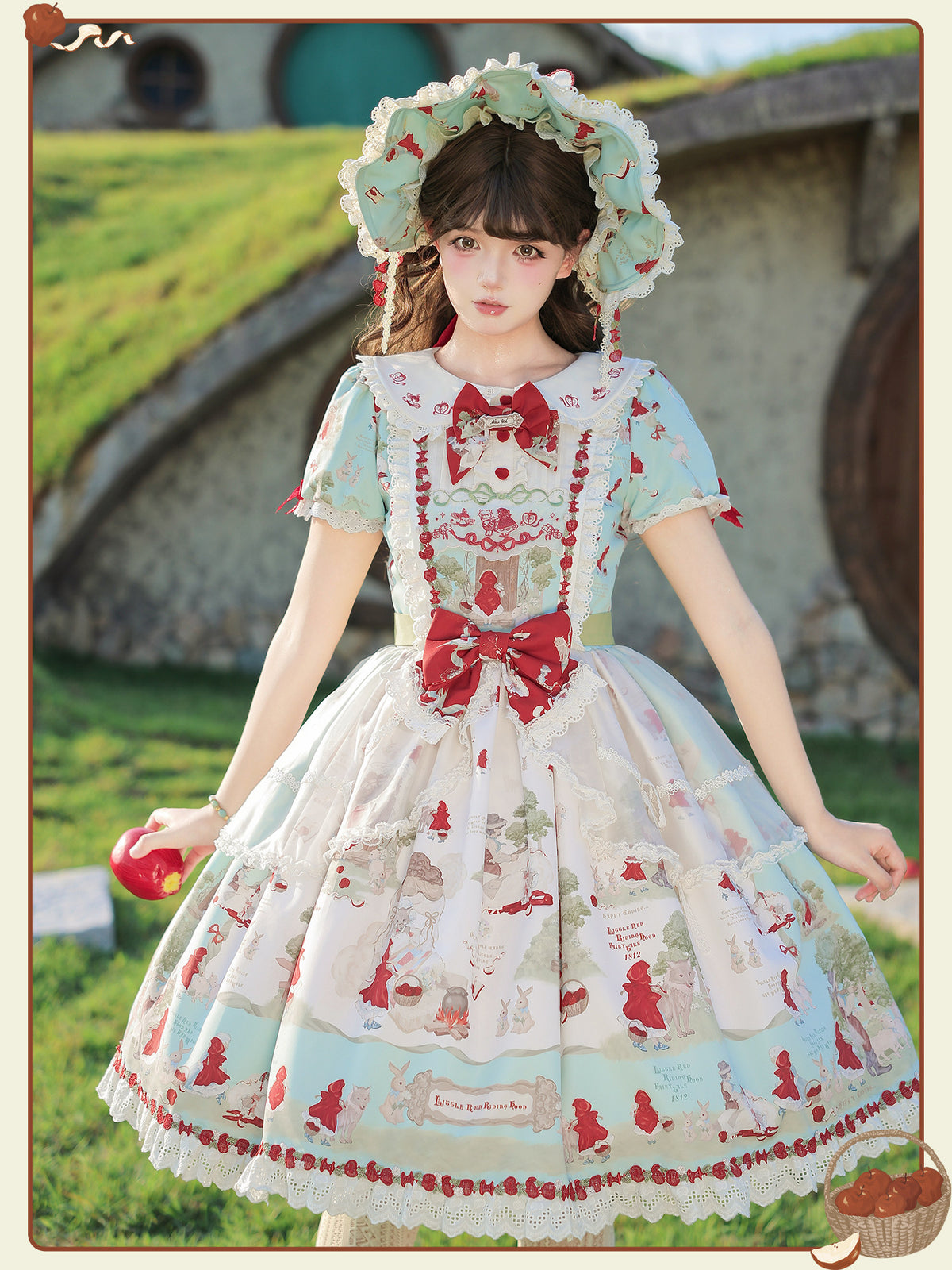 Little Red Riding Hood Original Fairy Tale Style Lolita OP Dress