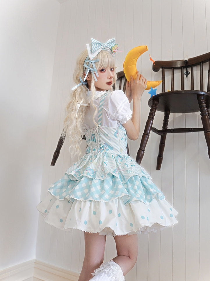 Hatsune Miku Co-branded Cake Tier Lolita JSK Dress