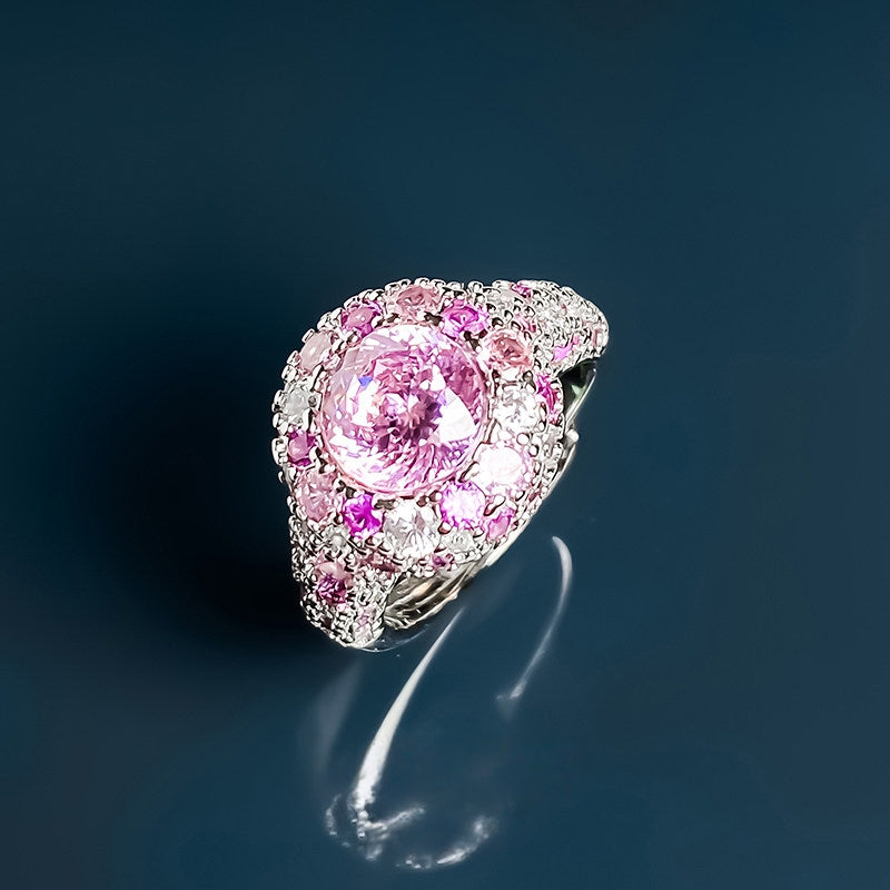 Pink Dream Lolita Pink Crystal Gem Ring
