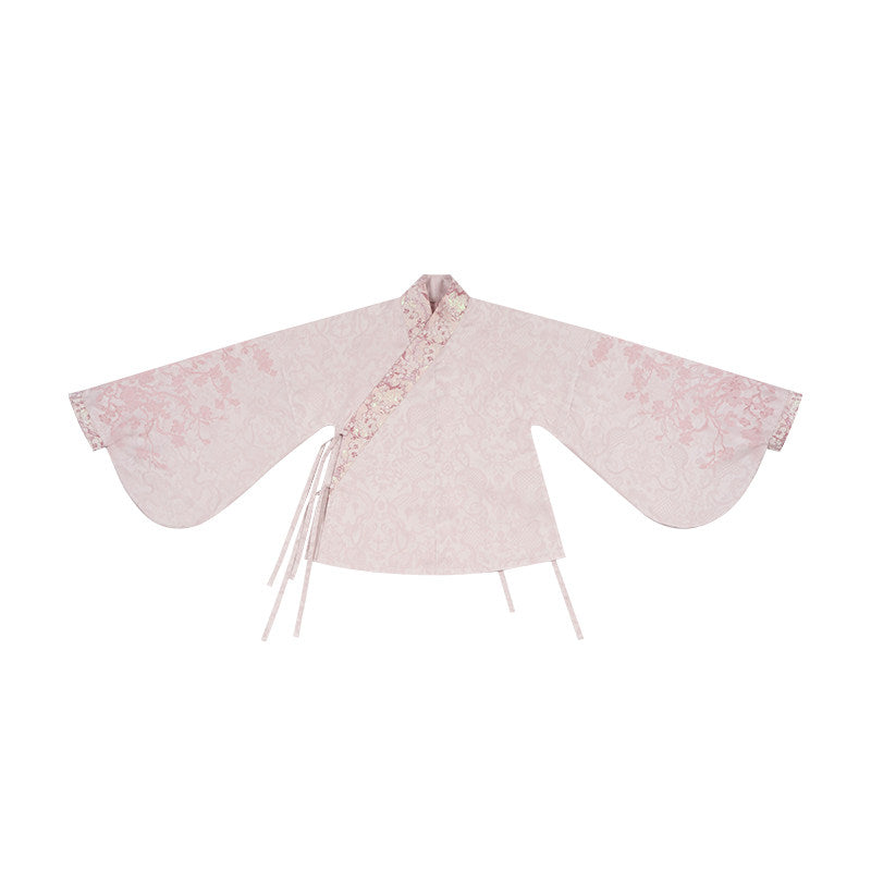 Apricot Blossom Shadow Pink & Blue Black Hanfu Lolita JSK Set