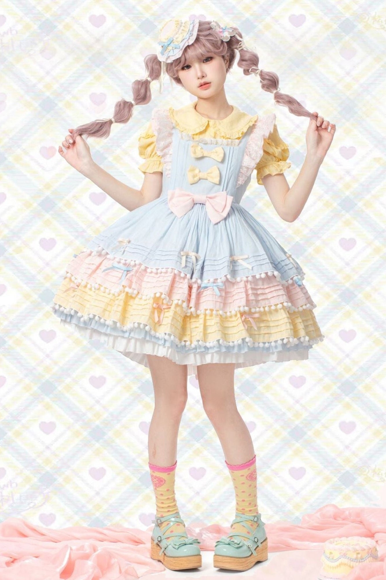 Sweet Macaron Ice Cream Color Lolita Dress