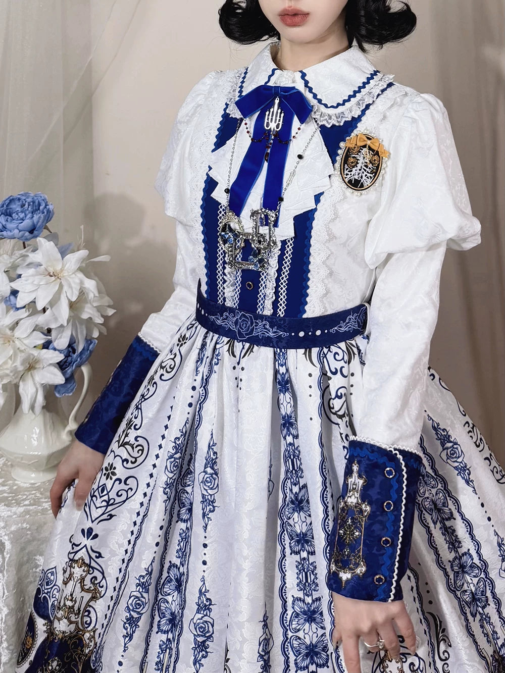 Blood Night Lamplighter Gothic Vintage Lolita OP Dress & SK Skirt
