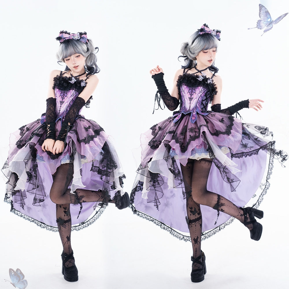 Dead Leaf Butterfly 3.0 Lolita Gothic Top & SK Dress Set