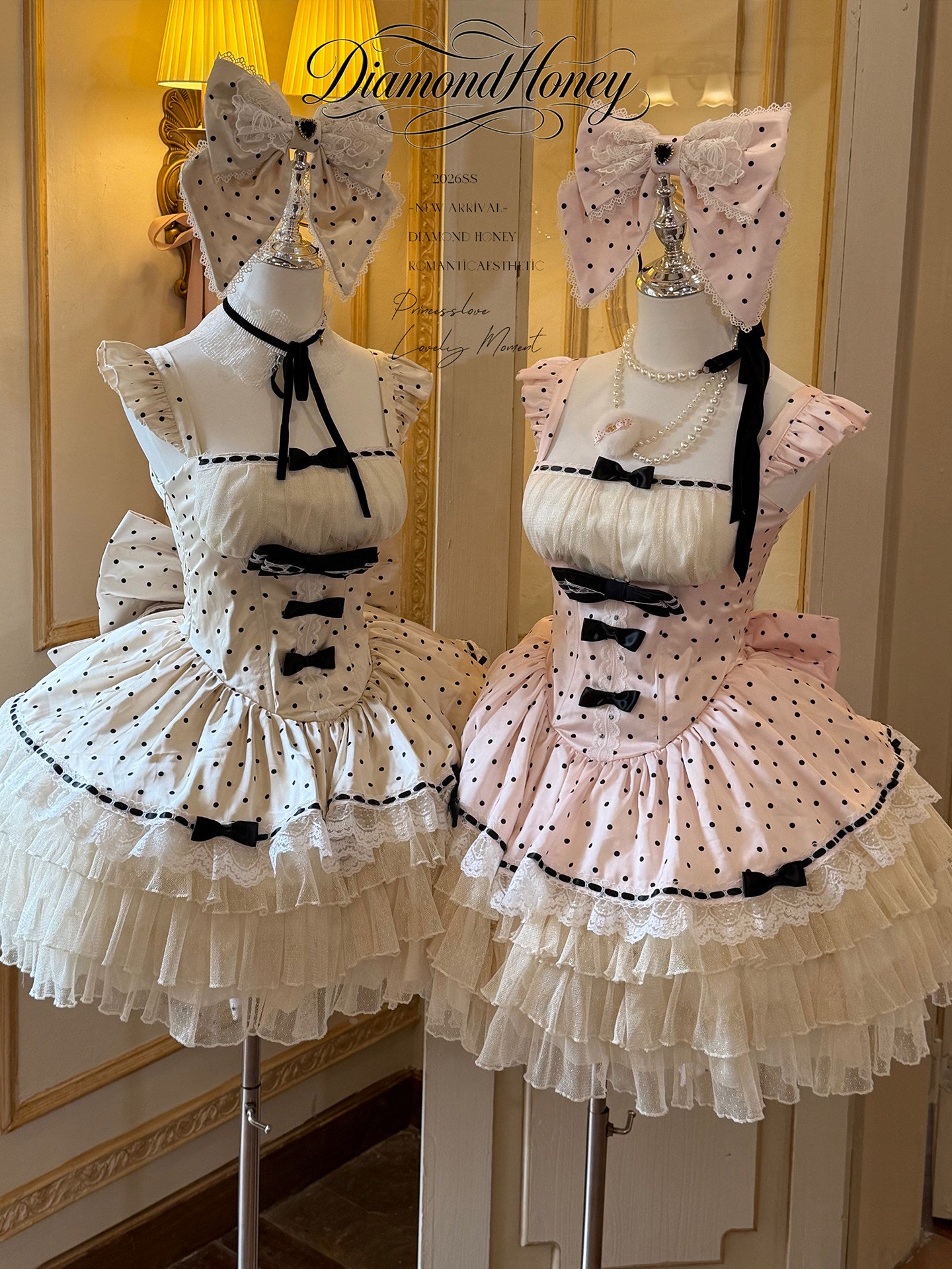 Love Houndstooth In‑Stock Sweet Maid‑Style Dress