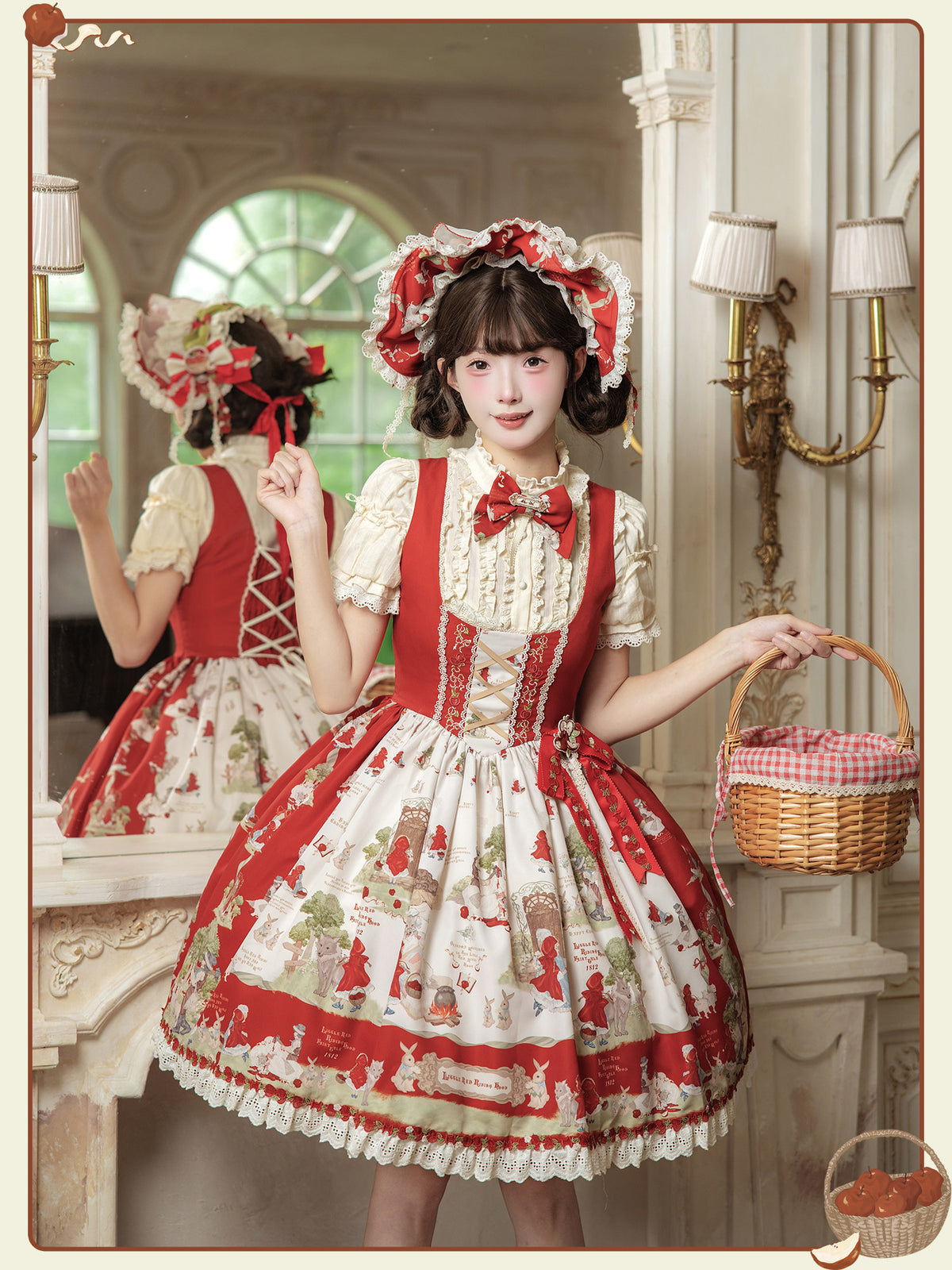 Little Red Riding Hood Original Fairy Tale Style Lolita Bustier JSK Dress