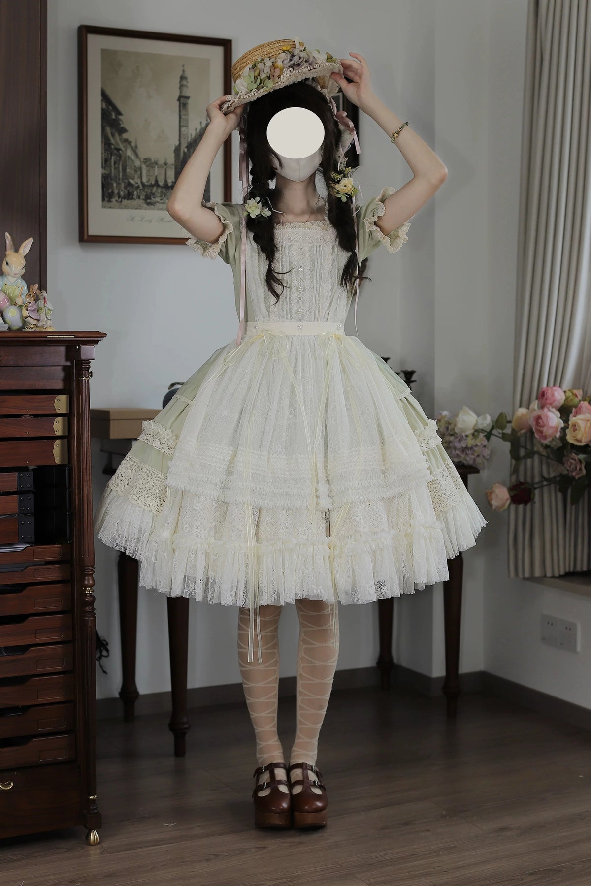 Antique Ball 3.0 Lolita Elegant French Style Maiden Short Sleeve OP Dress