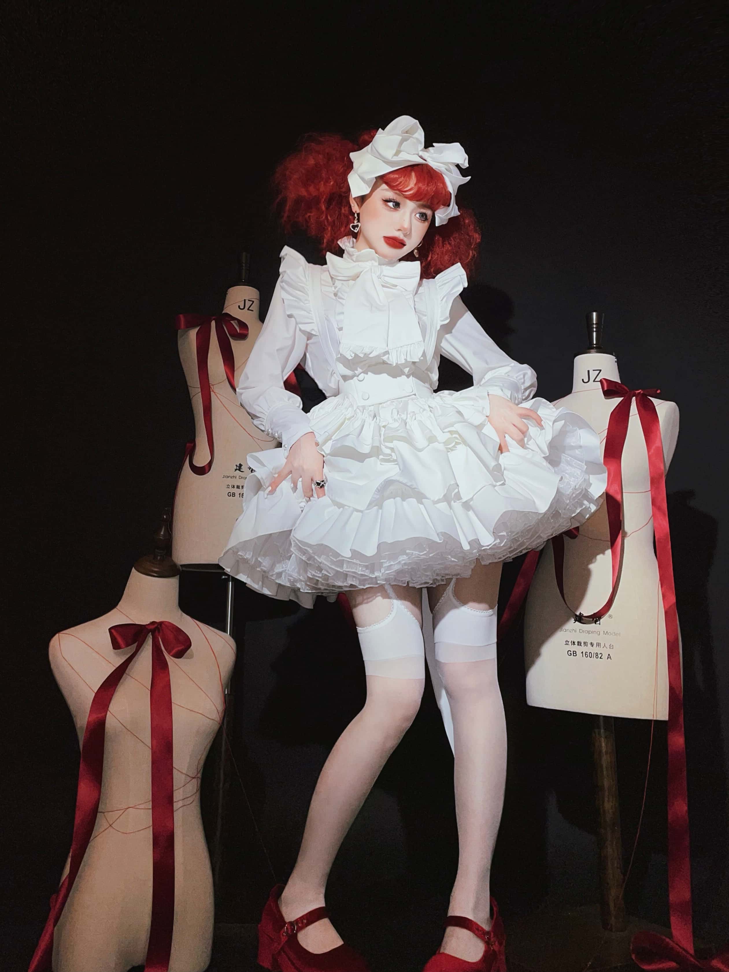 Doll Gift Box Gothic Lolita White Shirt & Skirt Set