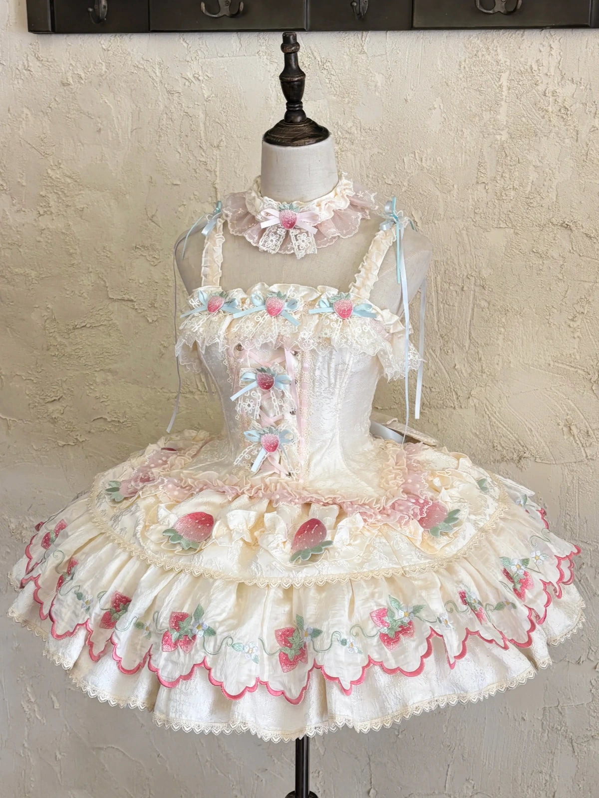 Strawberry Bunny Lolita Original Sweet Style Whipped Cream Dress
