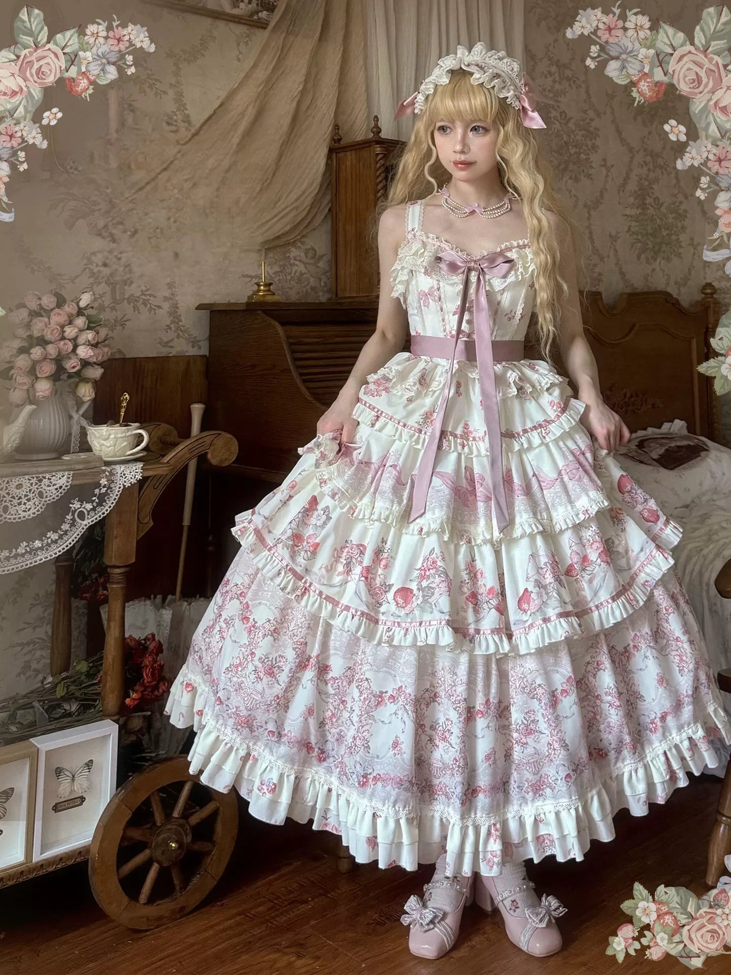 Secret Garden Lolita Pink JSK Dress
