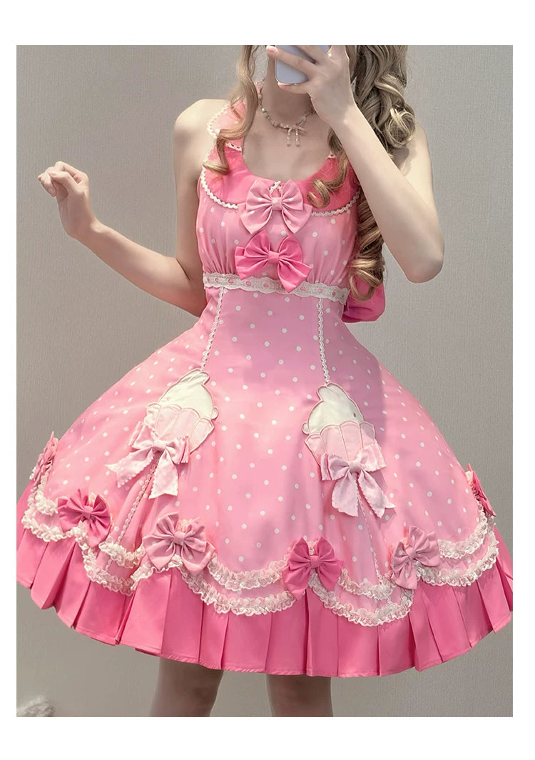 Tea Break Rabbit Sweet Polka Dot Lolita JSK or OP Dress