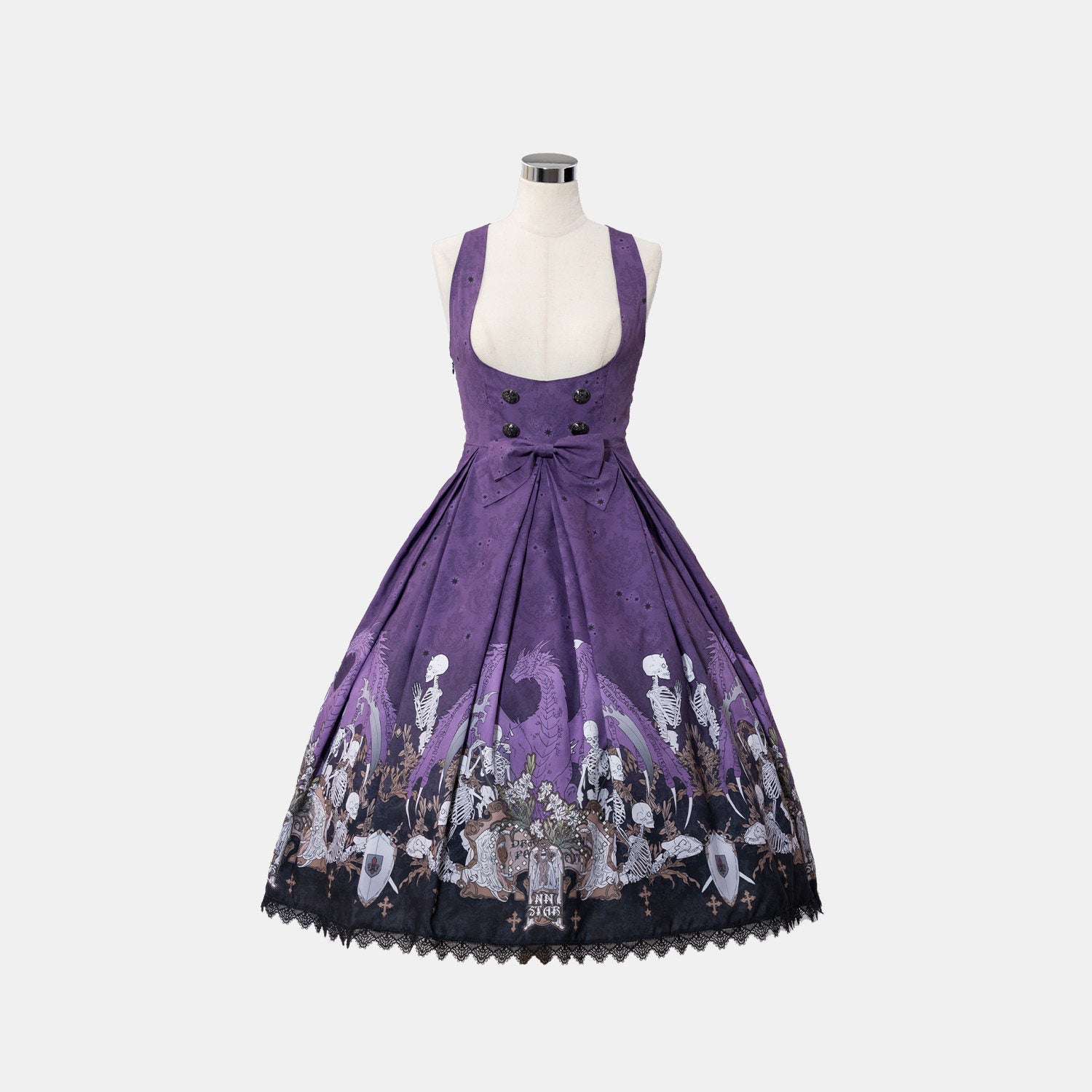 Dragon Bone Lily Lolita Gothic Purple JSK Dress