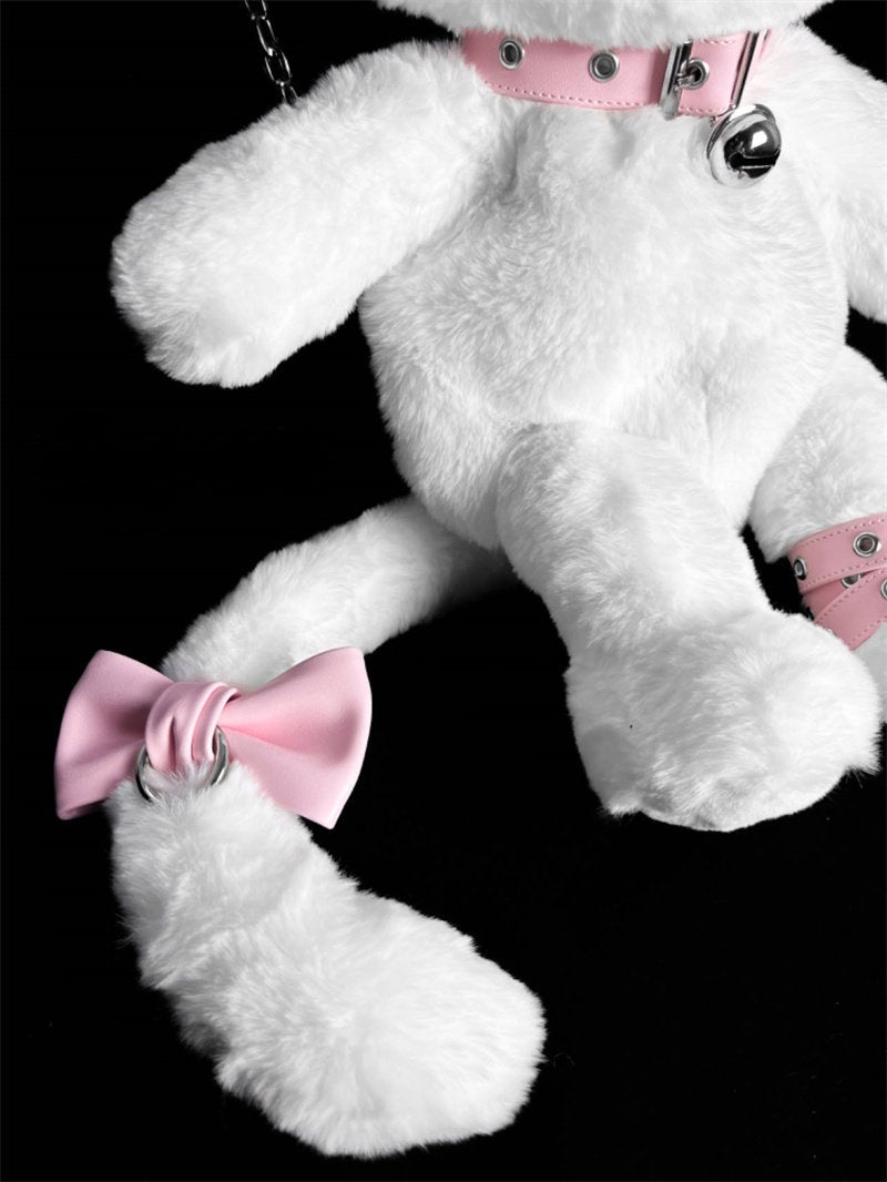 Kitten Angel Bag Fluffy White Cat Doll Backpack for Lolita Outfits