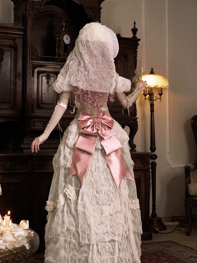 Cupid's Poem Casket Rococo Corset & Train Dress Set