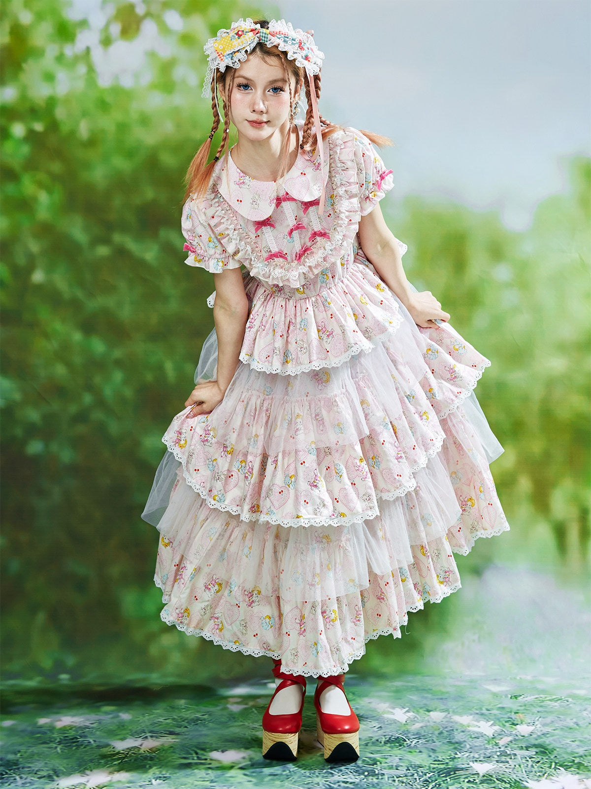 Candy Cottage Showa Retro Pink Dress
