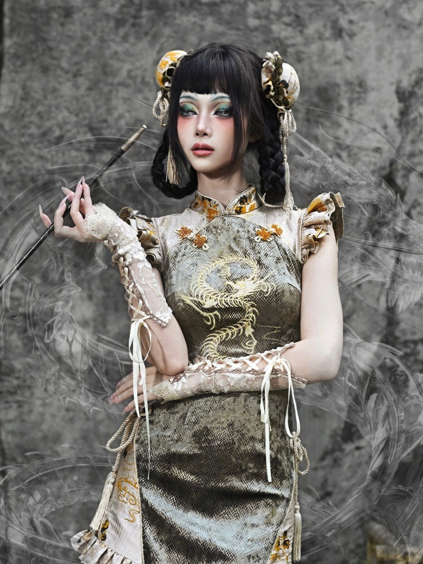 Lolita Modern Snake Pattern Dress LG1029