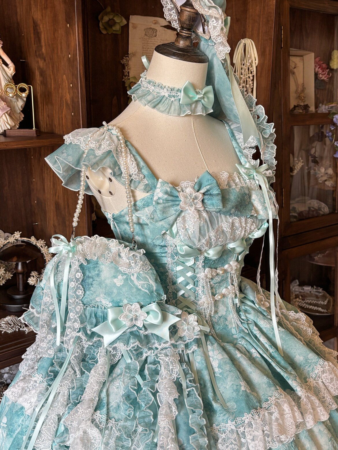 Jellyfish Pear Blossom Daily Lolita Blue JSK Dress