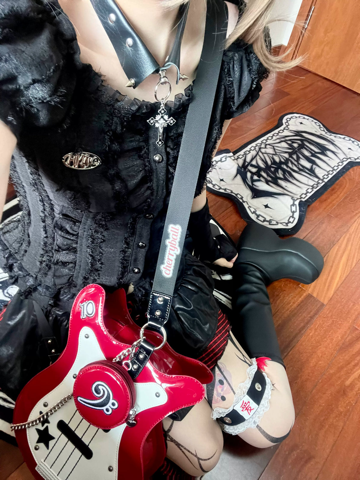 Not A Guitar Original Bass‑Shaped Crossbody Shoulder Bag