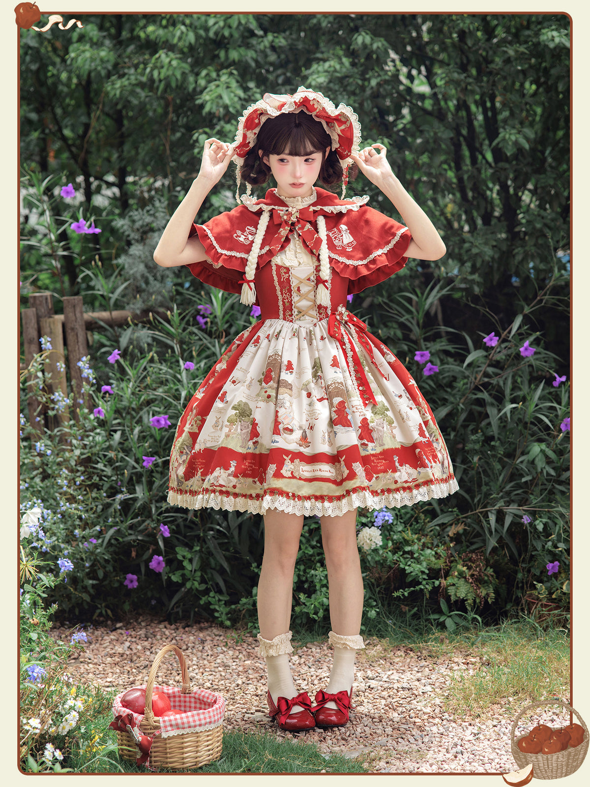 Little Red Riding Hood Original Fairy Tale Style Lolita Bustier JSK Dress