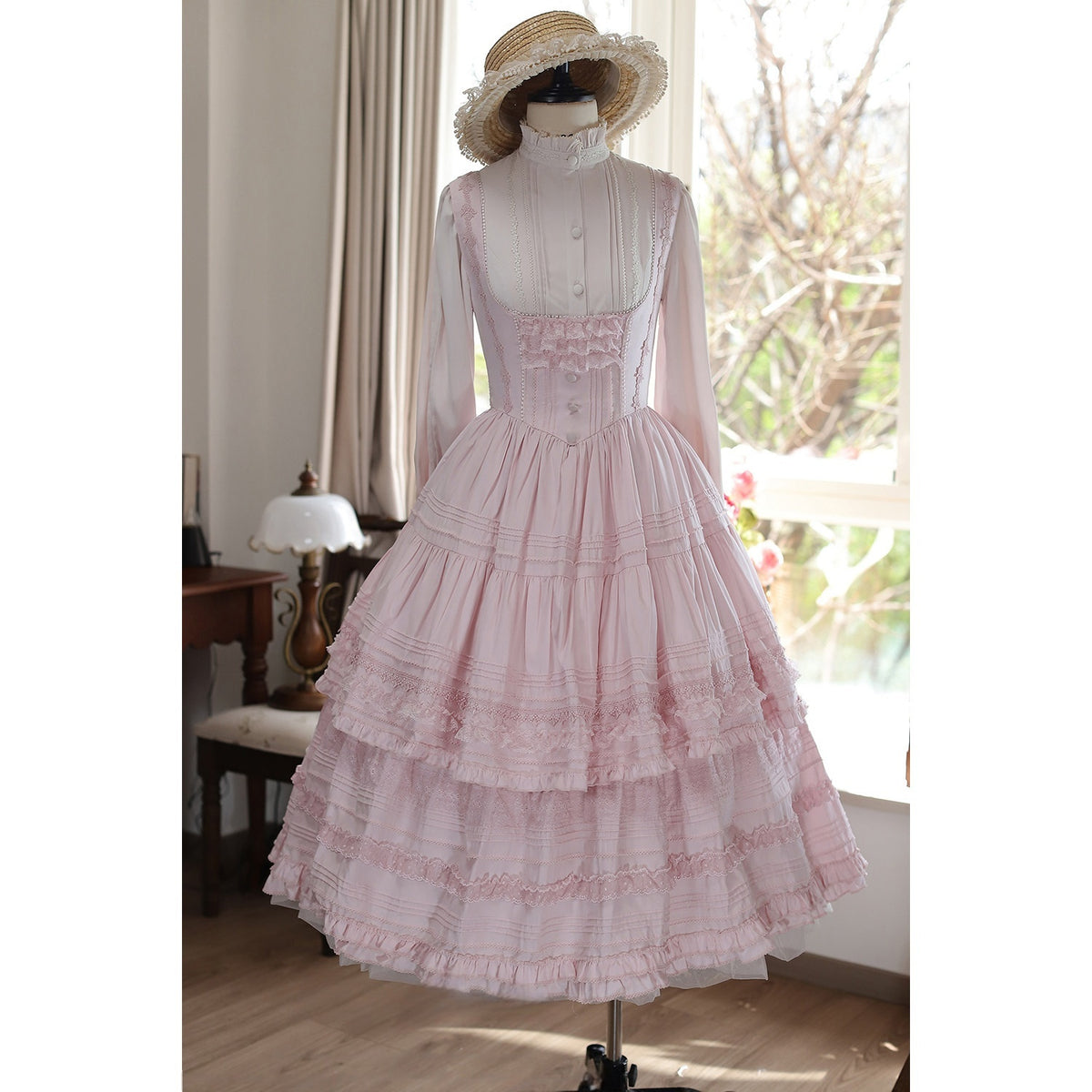 Margaret's Daisy V-Waist Bust-Support Classical Lolita JSK Dress