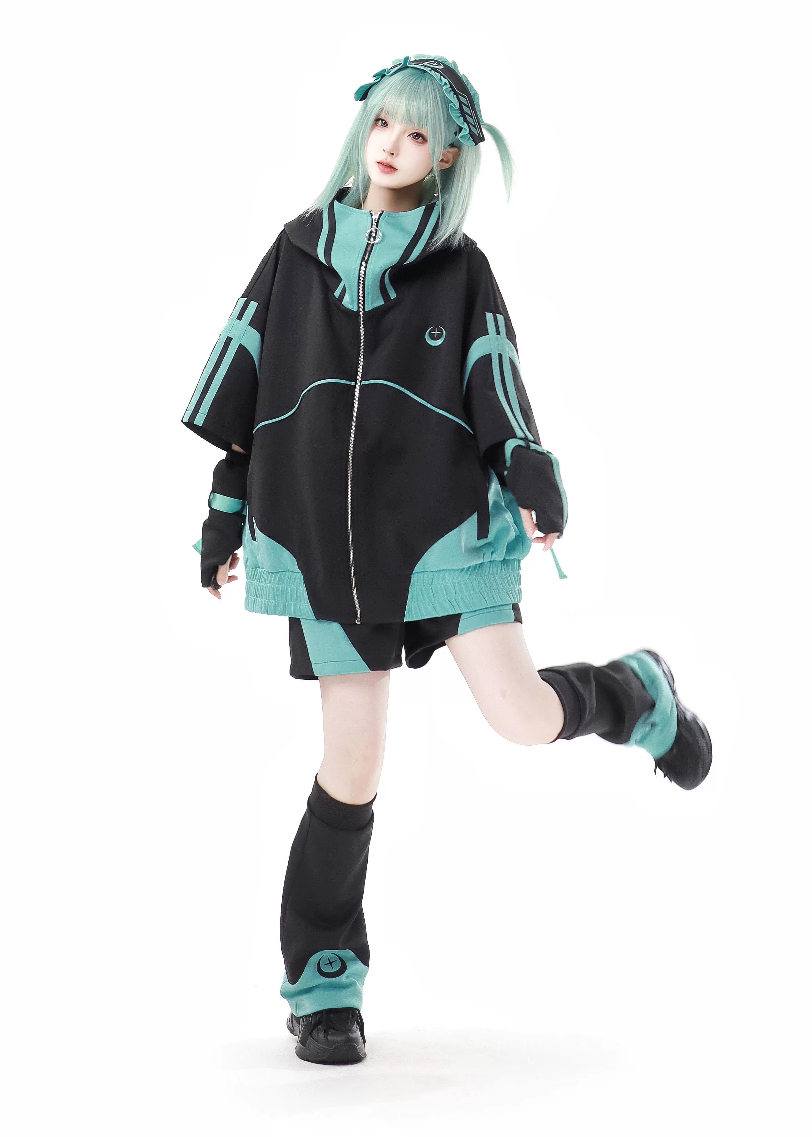 Star Signal Anime Graphic Short-Sleeve Techwear Set