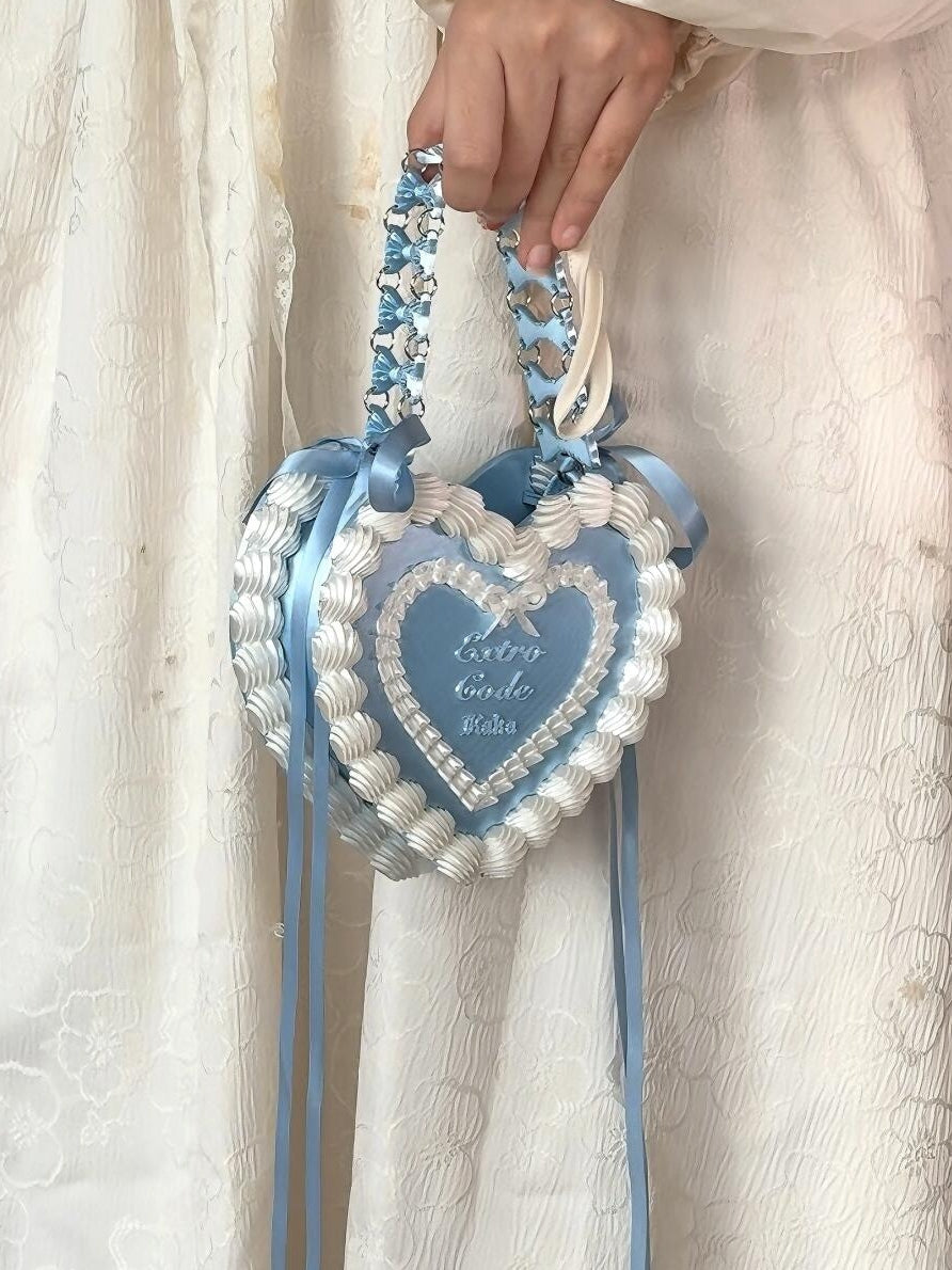 Heart Cake 3D Printed PLA Resin Handbag Crossbody Bag