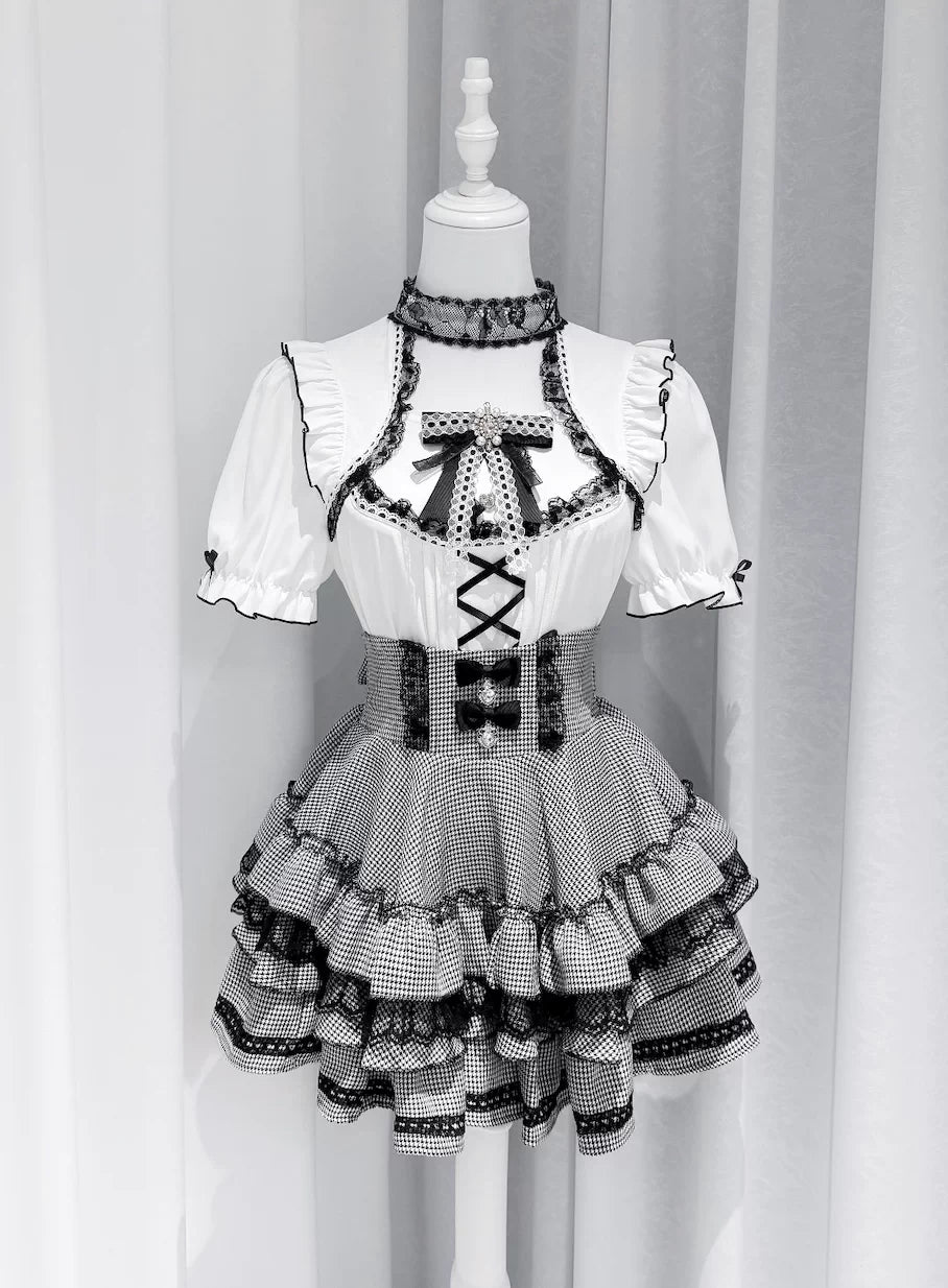 Vanilla Reply Transfer Student Collab Sweet Blouse and Skirt