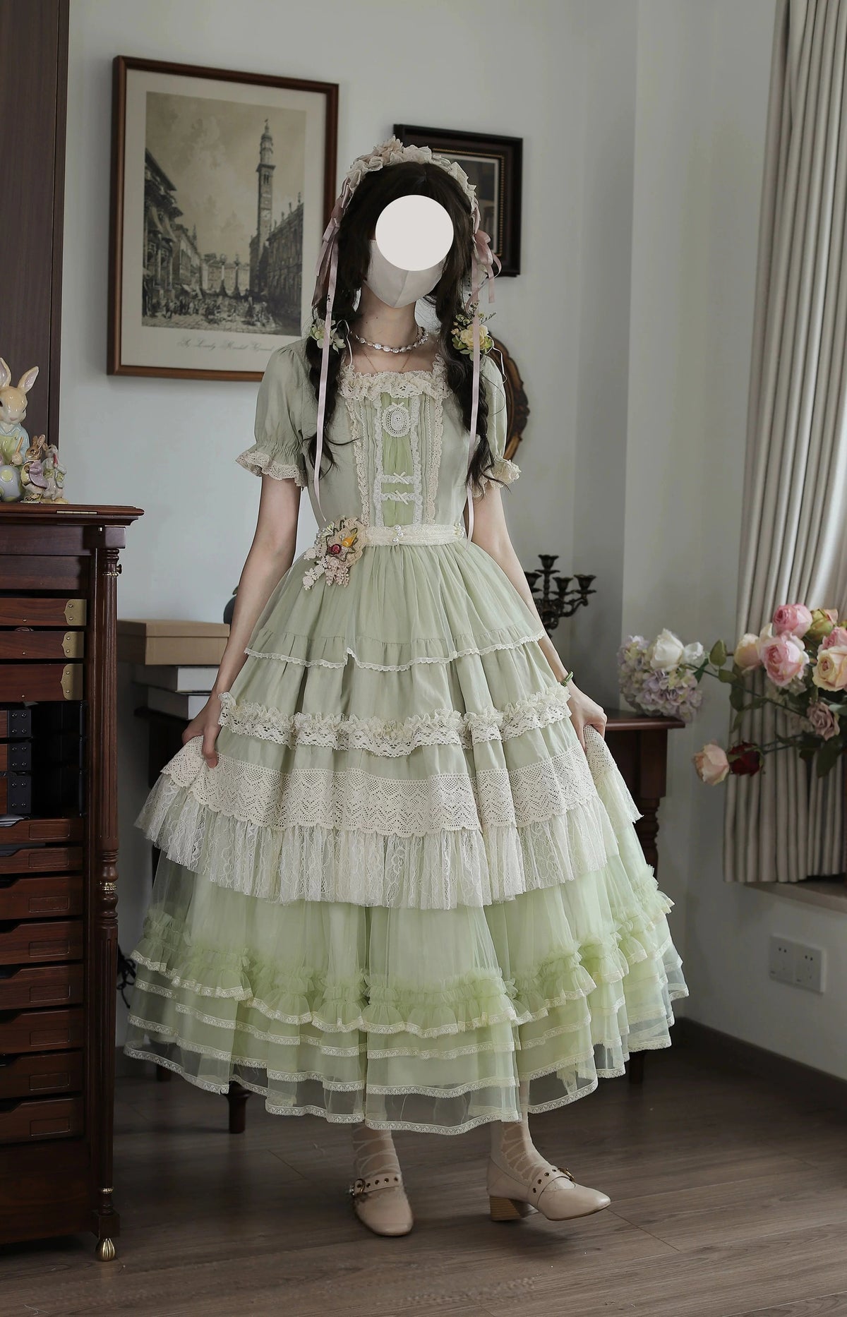 Antique Ball 3.0 Lolita Elegant French Style Maiden Short Sleeve OP Dress