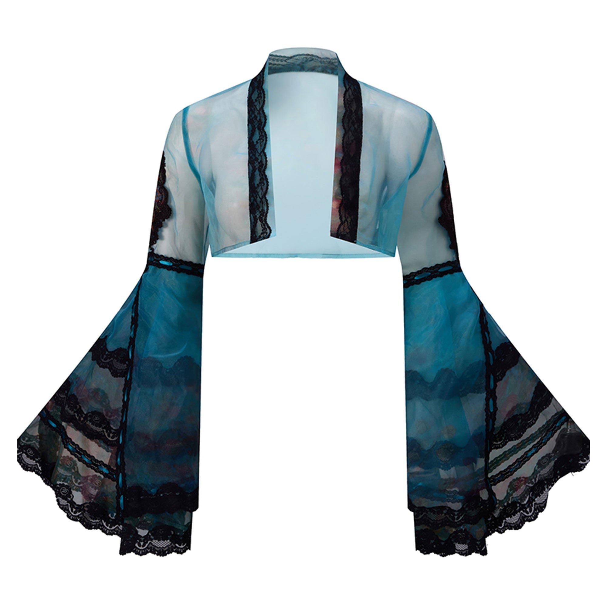 Misty New Dawn Peacock Blue Classic Lolita Long JSK Tea Party Set