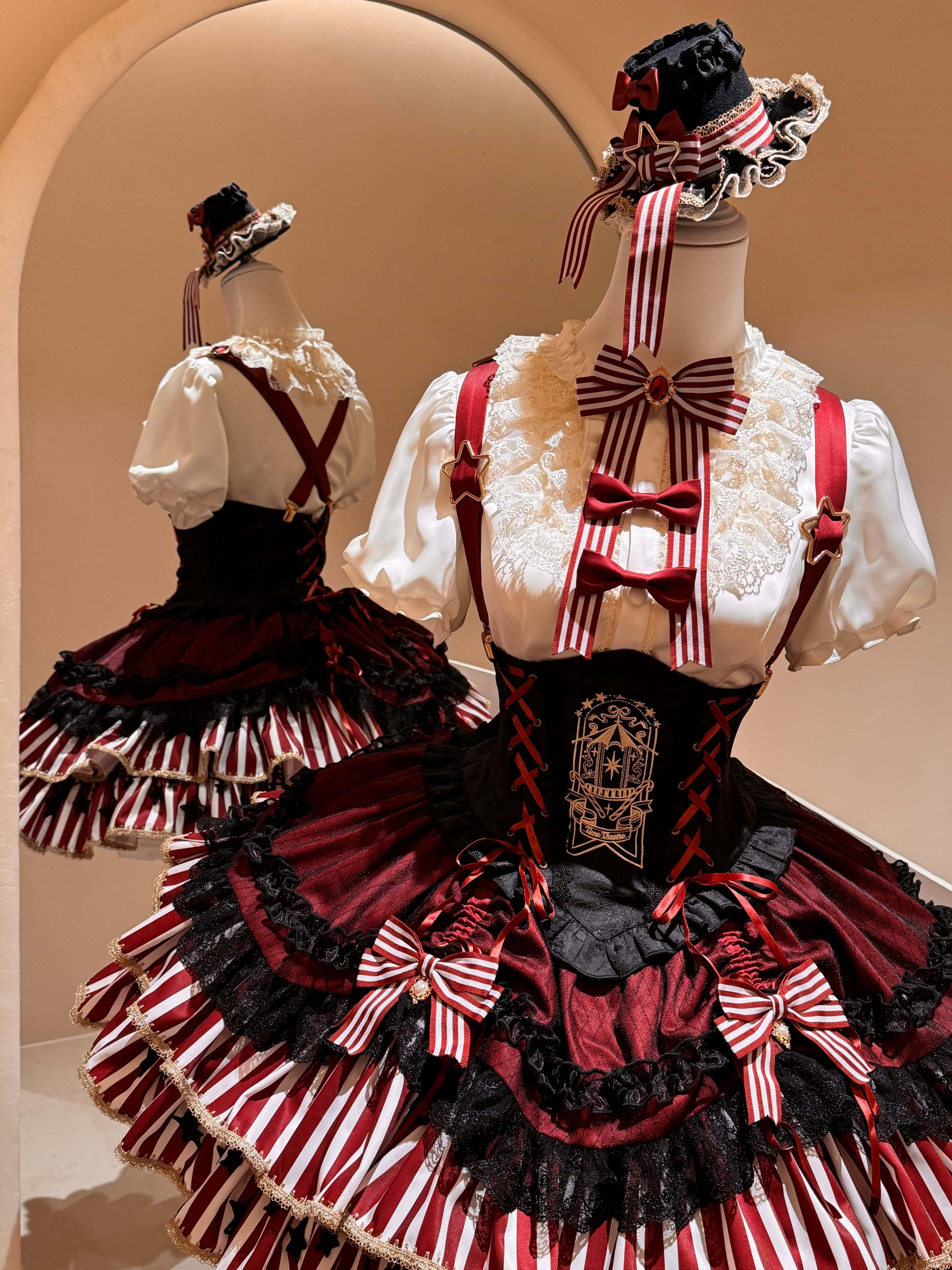Star Track Academy Lolita Gothic Red Dress Set