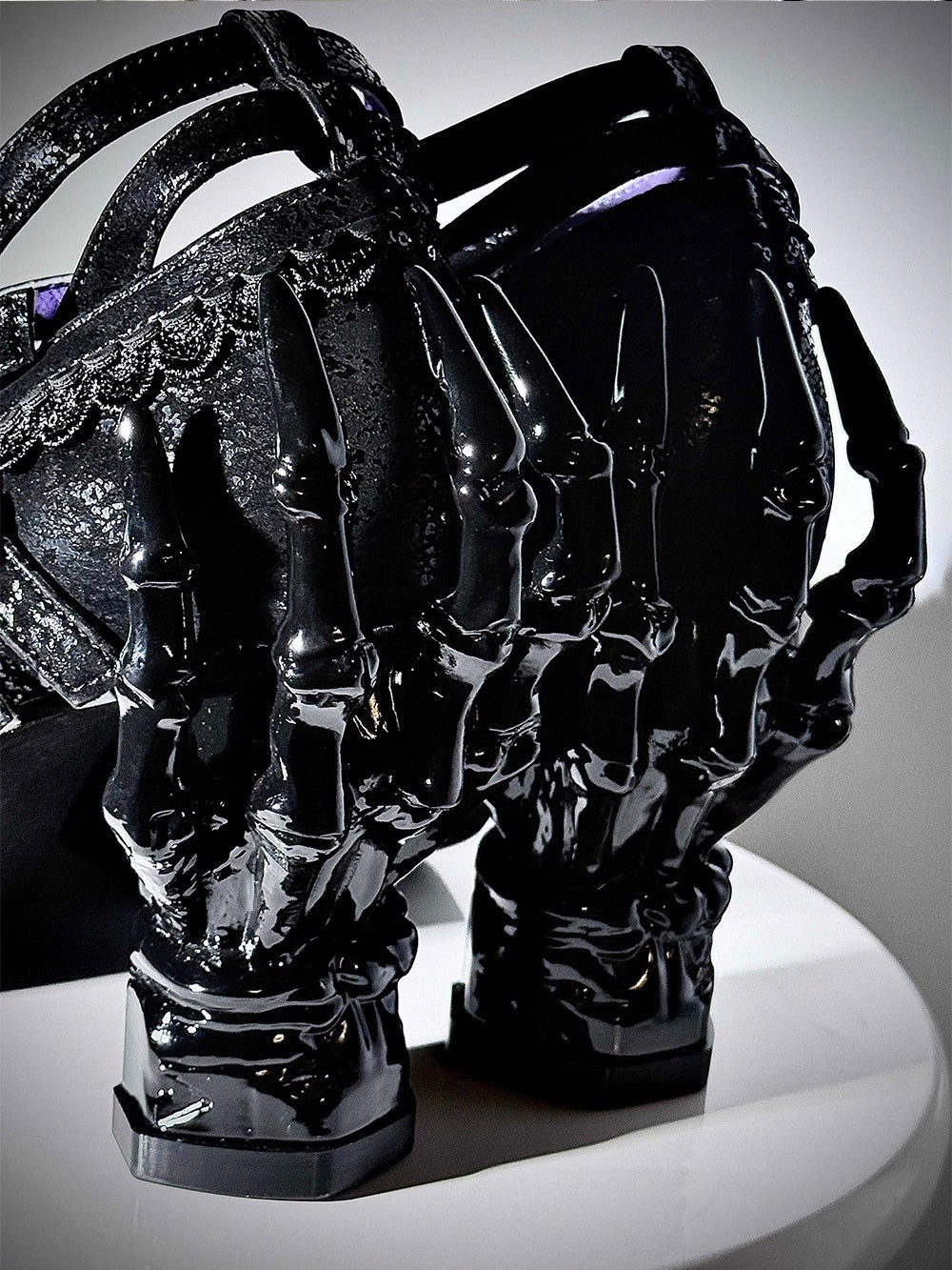 Sacred Bone Diary Skeletal Hand Heel Gothic Lolita Heels